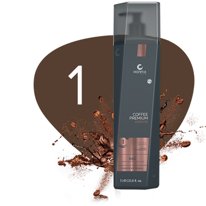 Coffee Premium Keratin Shampoo Anti-Residuos (STEP 1)