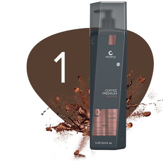 Coffee Premium Keratin Shampoo Anti-Residuos (STEP 1)